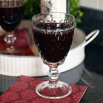 燭台レースコーム　ワイン×黒 Amazon | バロック ゴブレットグラス 6個セット 透明 無鉛